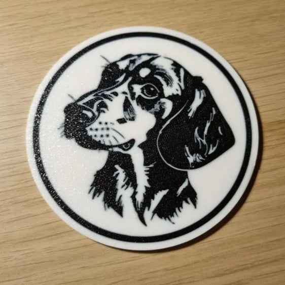 x4 Dog Coaster Set & Holder