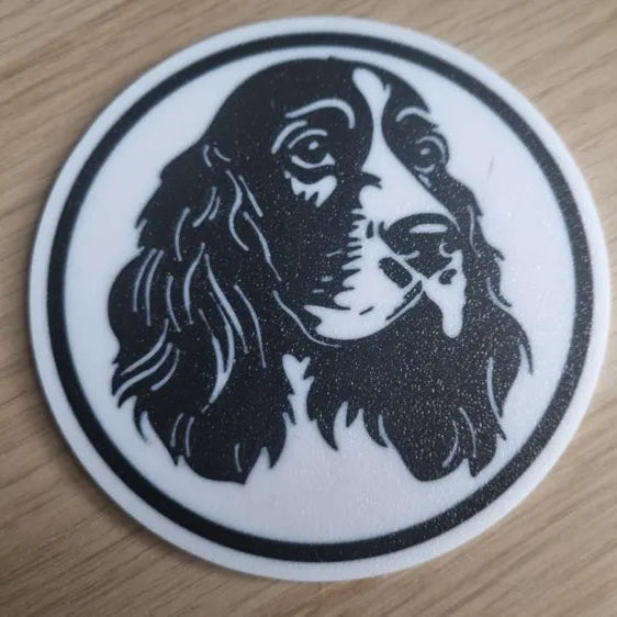 x4 Dog Coaster Set & Holder