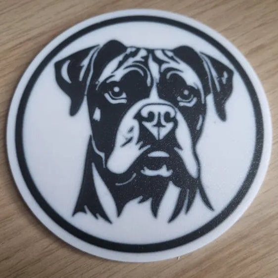 x4 Dog Coaster Set & Holder