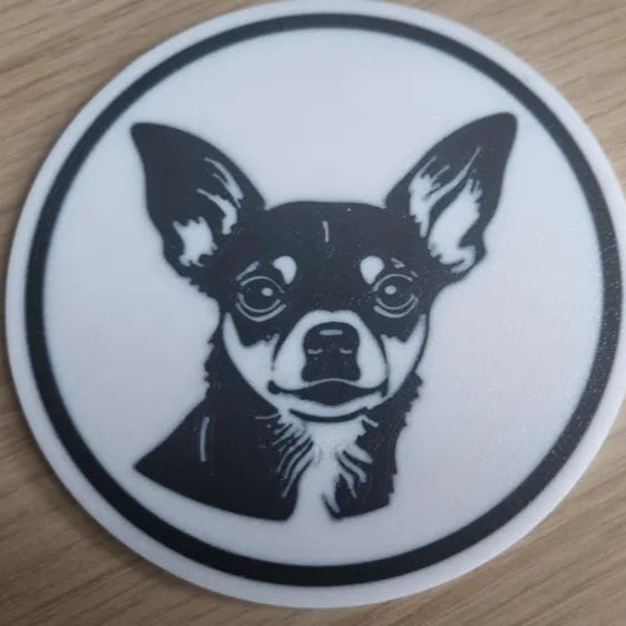 x4 Dog Coaster Set & Holder