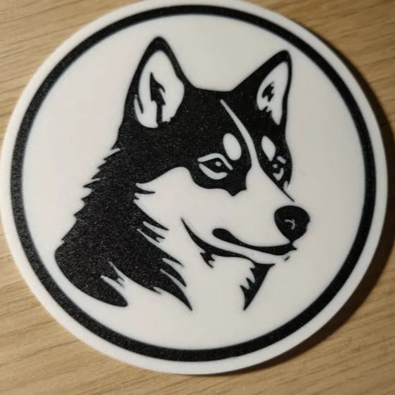 x4 Dog Coaster Set & Holder