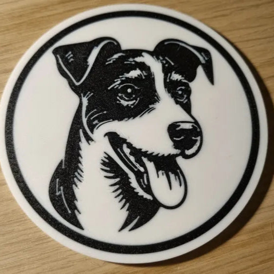 x4 Dog Coaster Set & Holder