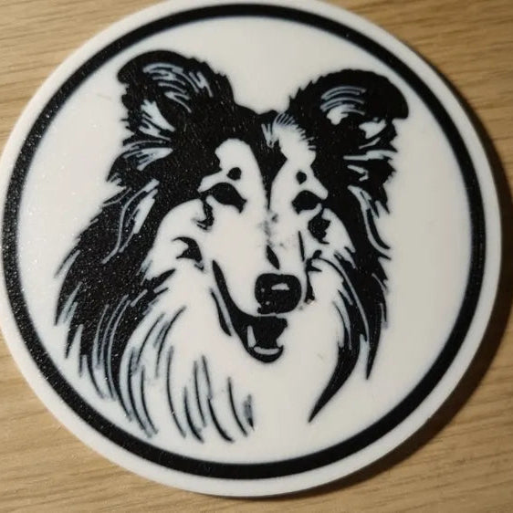 x4 Dog Coaster Set & Holder