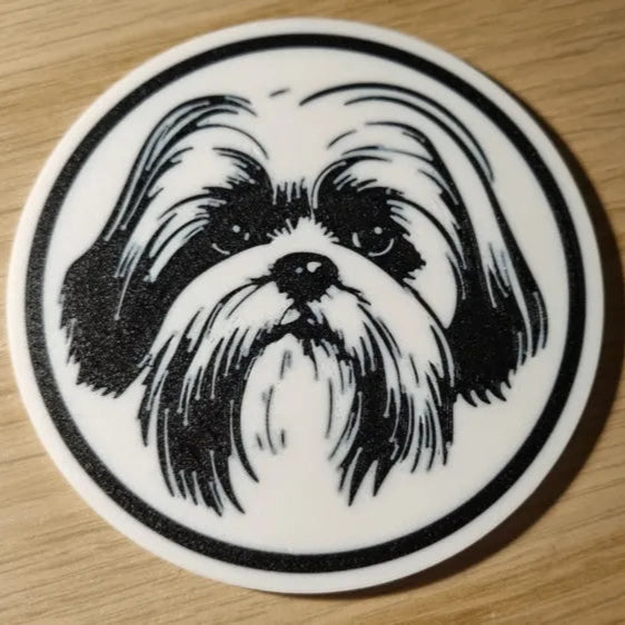 x4 Dog Coaster Set & Holder