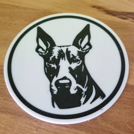 x4 Dog Coaster Set & Holder