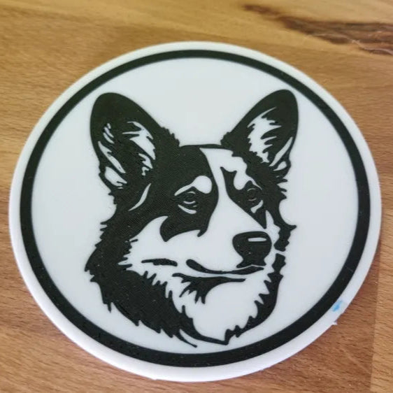 x4 Dog Coaster Set & Holder