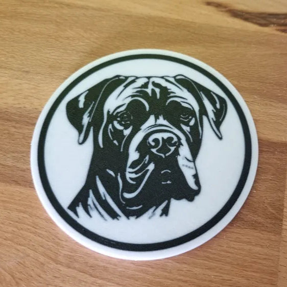 x4 Dog Coaster Set & Holder