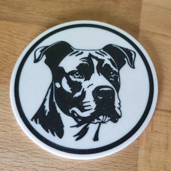 x4 Dog Coaster Set & Holder