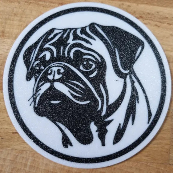 x4 Dog Coaster Set & Holder