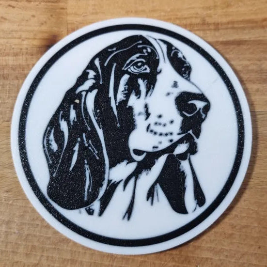 x4 Dog Coaster Set & Holder