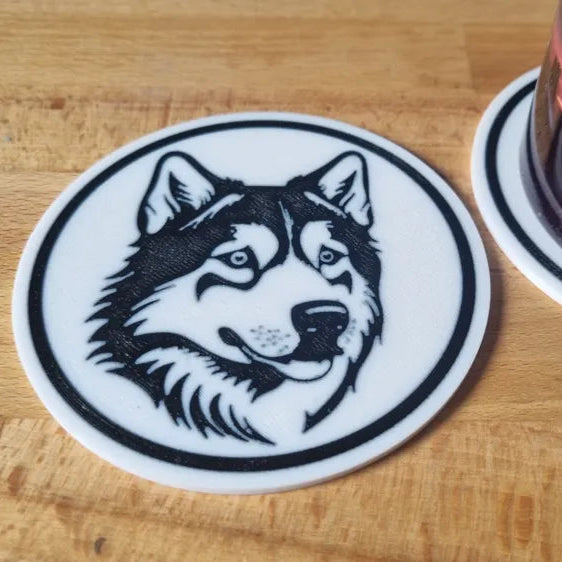 x4 Dog Coaster Set & Holder