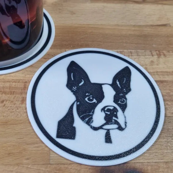 x4 Dog Coaster Set & Holder