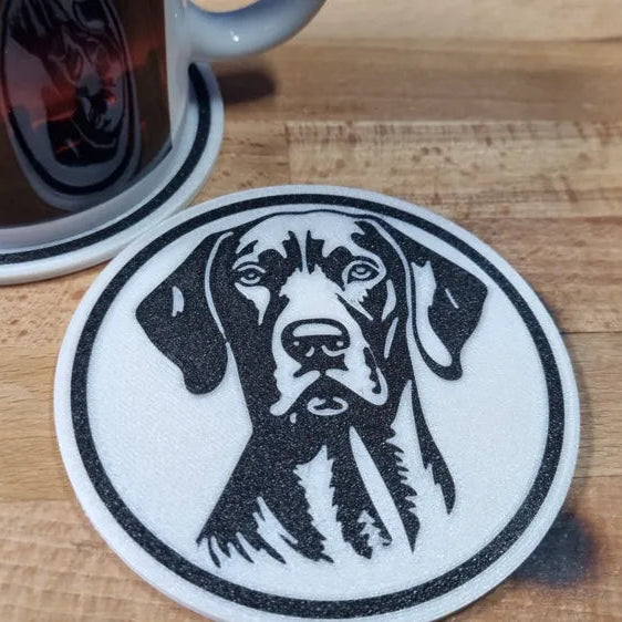 x4 Dog Coaster Set & Holder