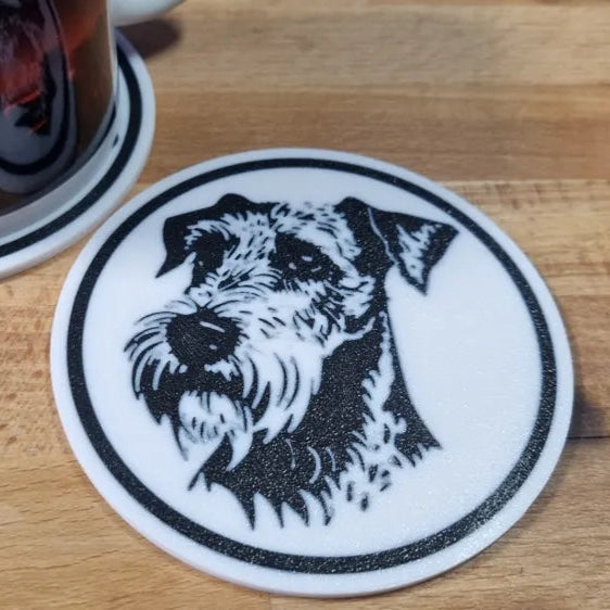 x4 Dog Coaster Set & Holder