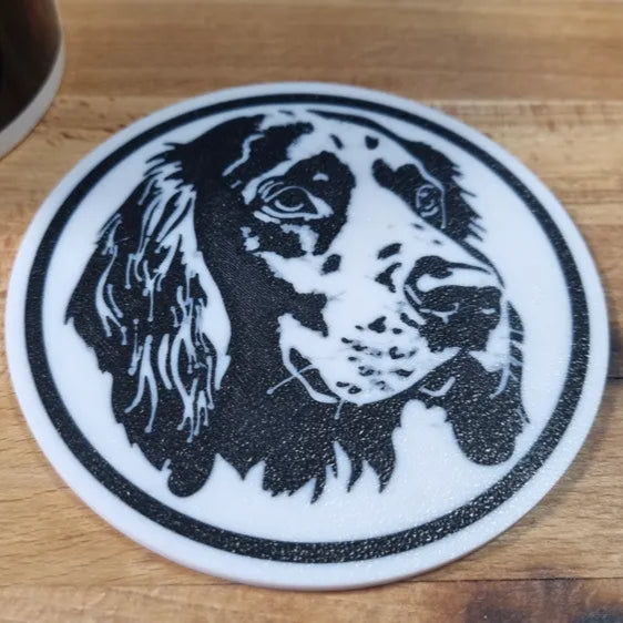 x4 Dog Coaster Set & Holder