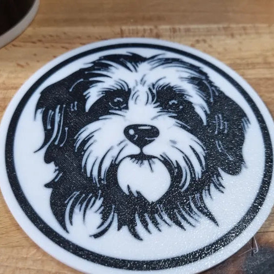 x4 Dog Coaster Set & Holder