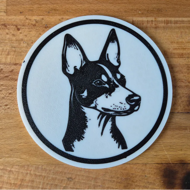 x4 Dog Coaster Set & Holder