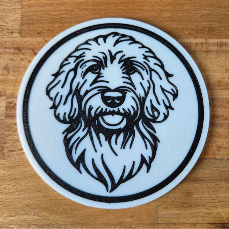 x4 Dog Coaster Set & Holder