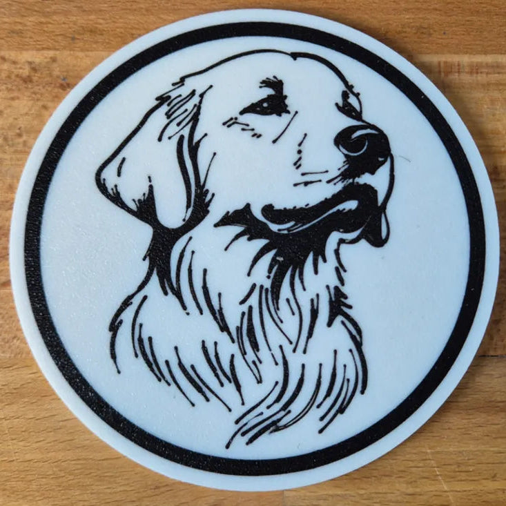 x4 Dog Coaster Set & Holder