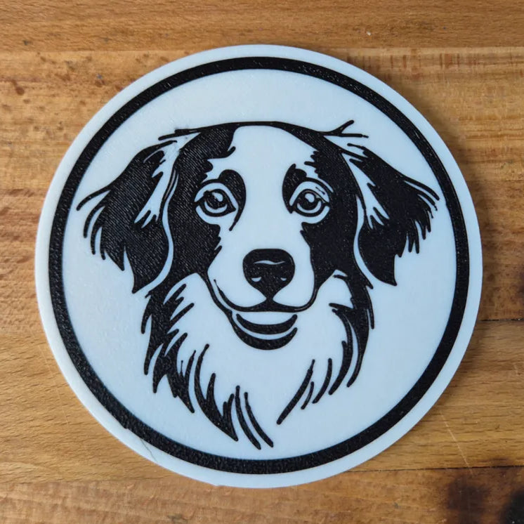 x4 Dog Coaster Set & Holder