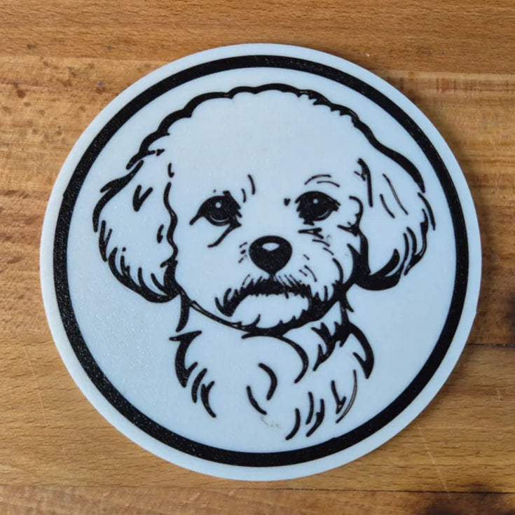 x4 Dog Coaster Set & Holder