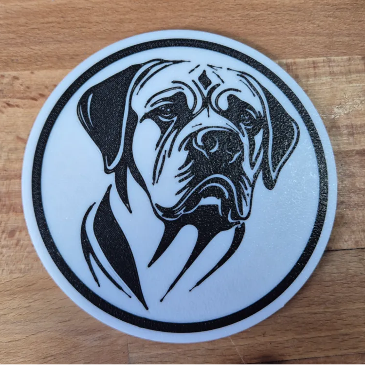 x4 Dog Coaster Set & Holder