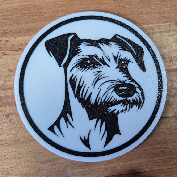 x4 Dog Coaster Set & Holder