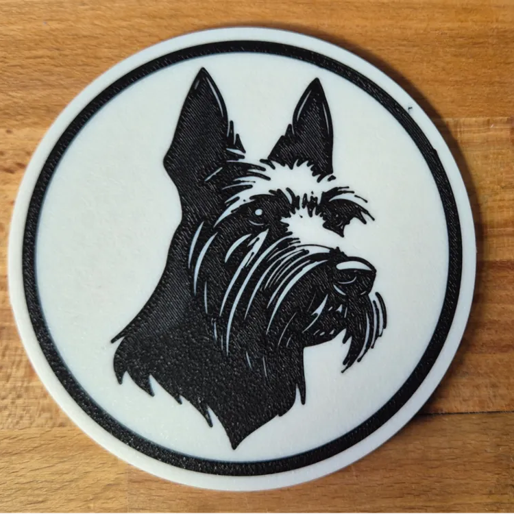 x4 Dog Coaster Set & Holder