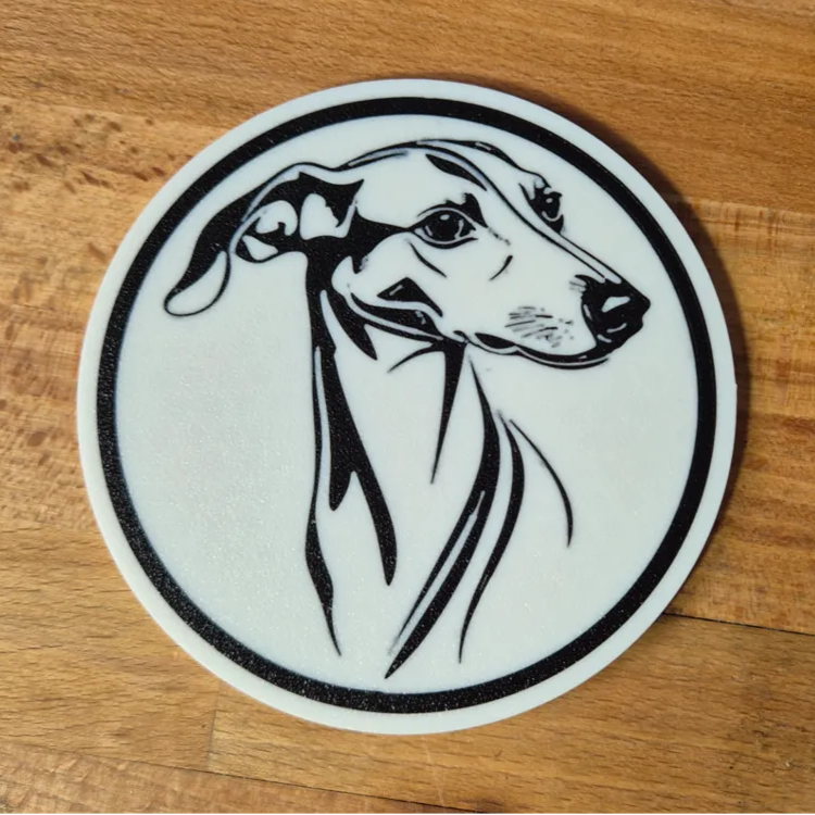 x4 Dog Coaster Set & Holder