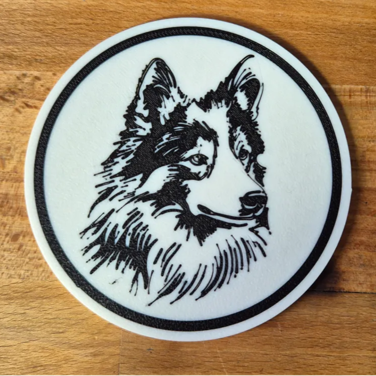 x4 Dog Coaster Set & Holder