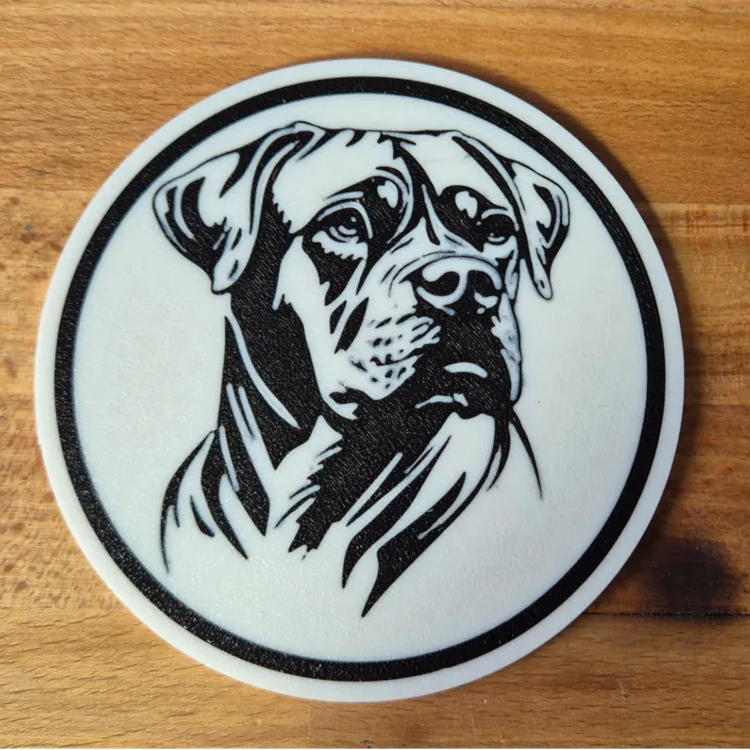 x4 Dog Coaster Set & Holder
