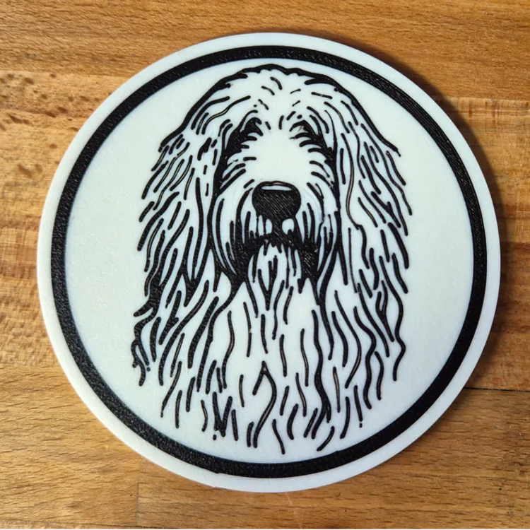 x4 Dog Coaster Set & Holder