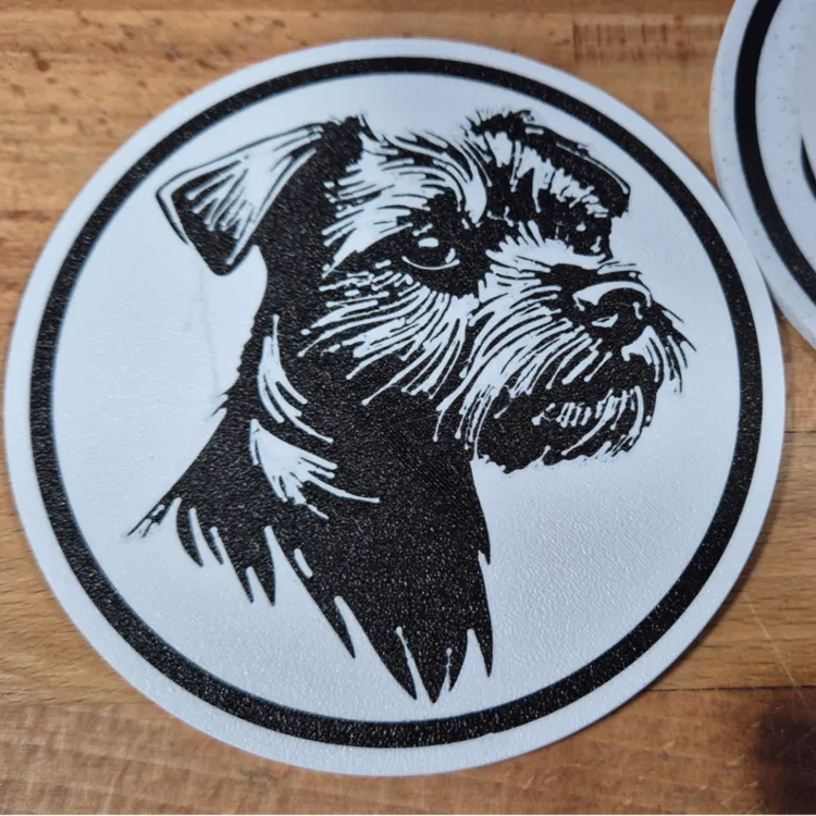x4 Dog Coaster Set & Holder