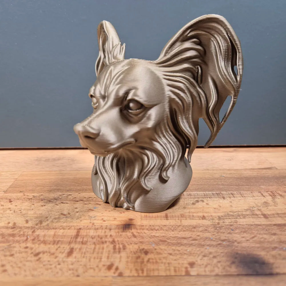 Papillon Head – Hand Painted