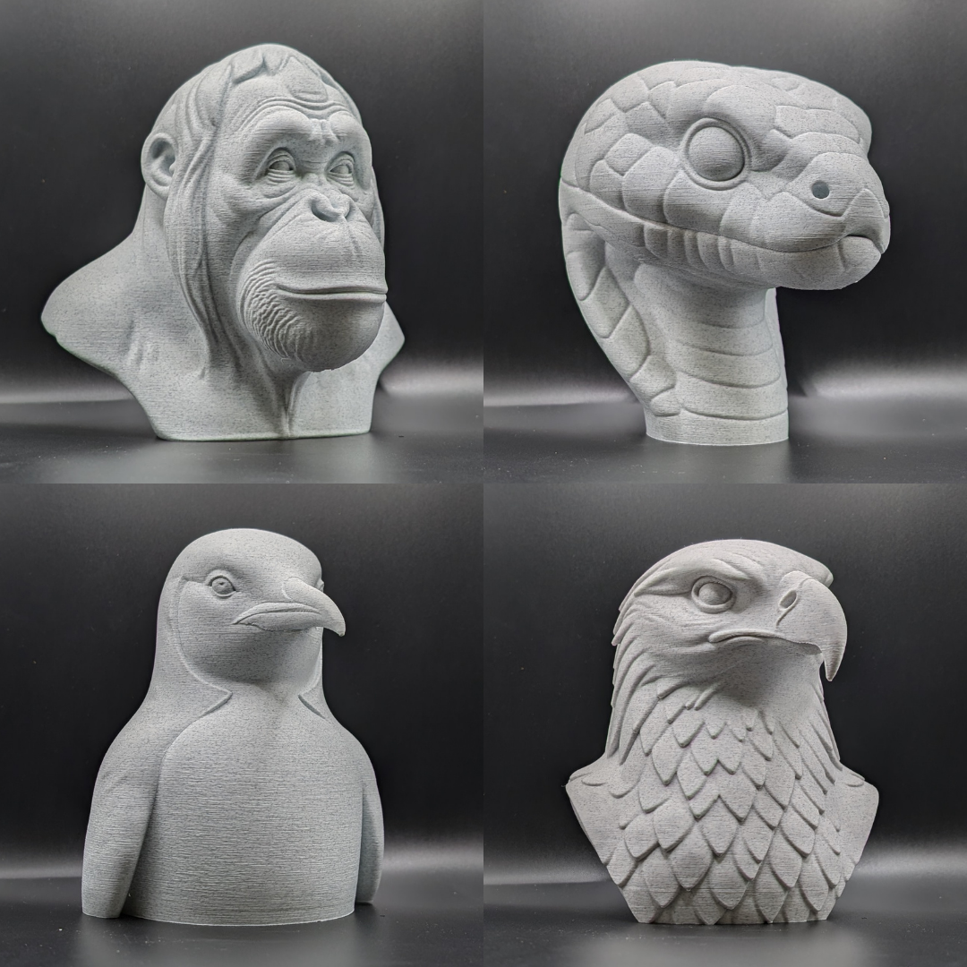 Animals Heads - 30+ Stone Style Heads