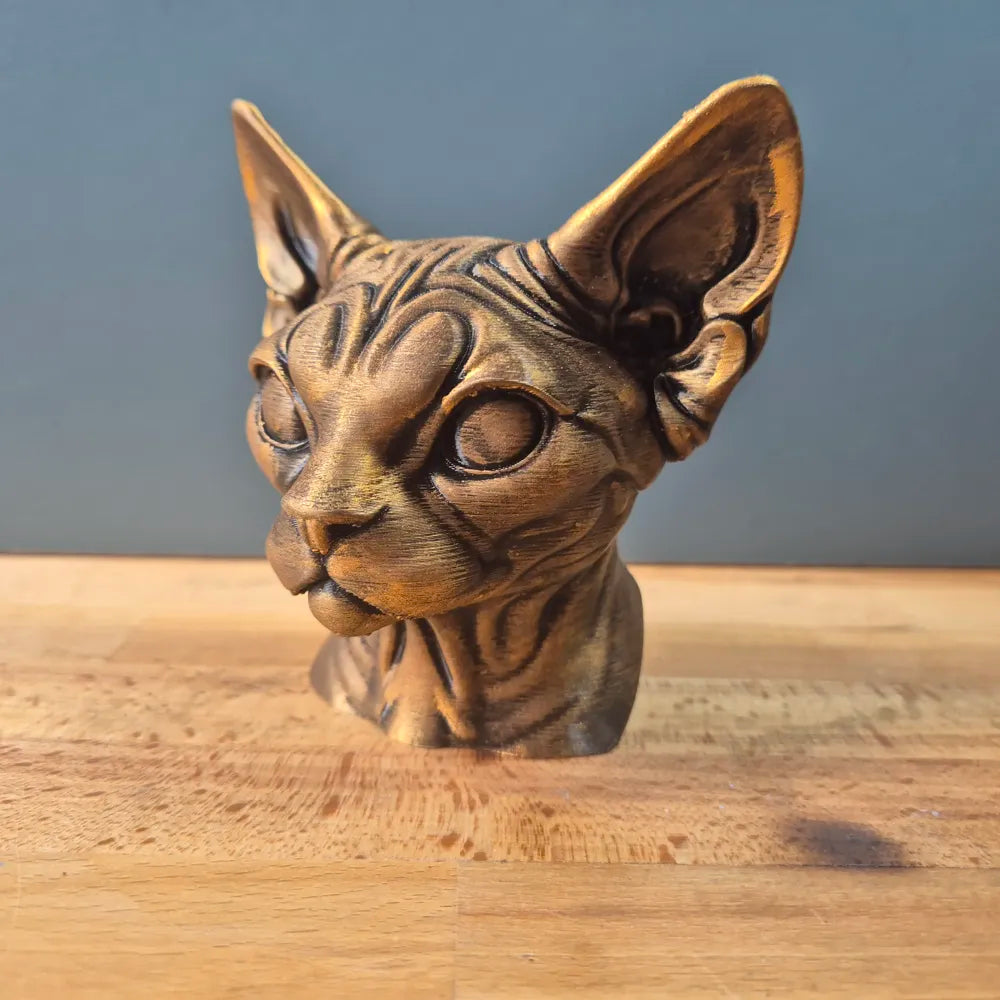 Devon Rex Cat Bust