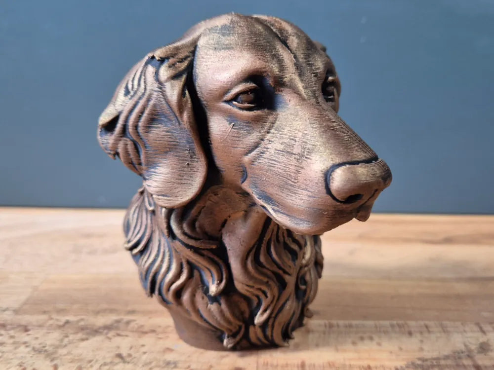 Flat Coated Retriever Bust
