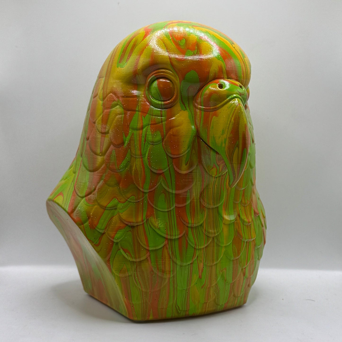 Parakeet Head – Hand Painted