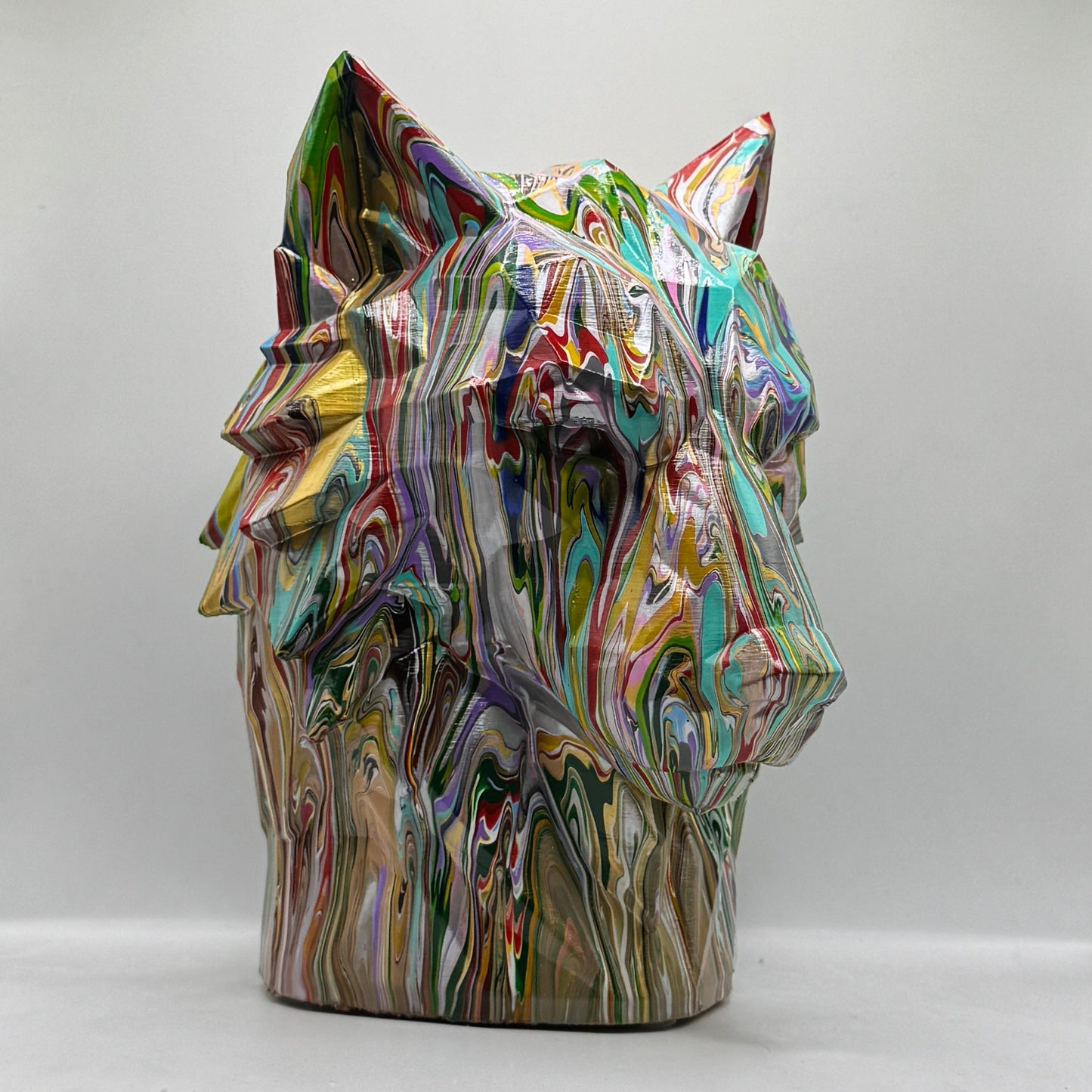 Wolf Head – Hand Painted