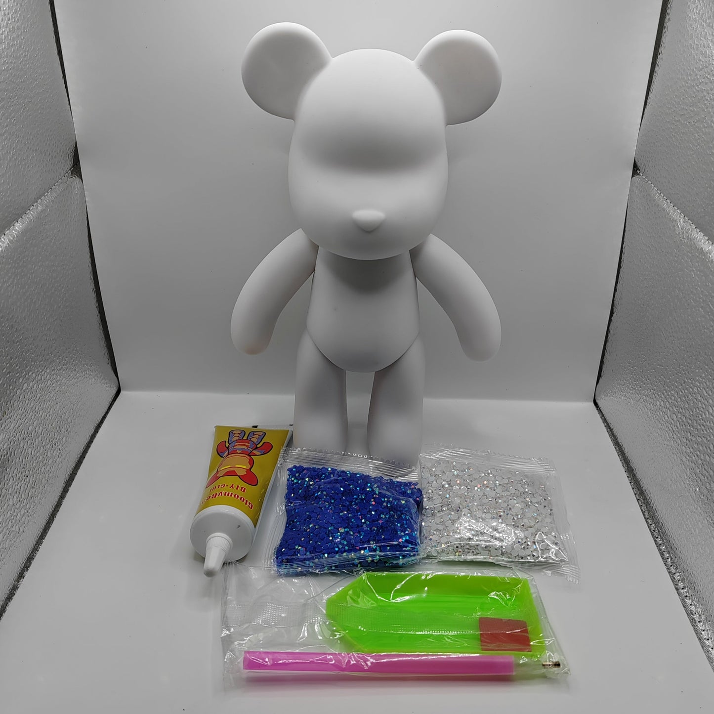 3D Bolt Bear Crystal Art Rhinestone Kit - Blue