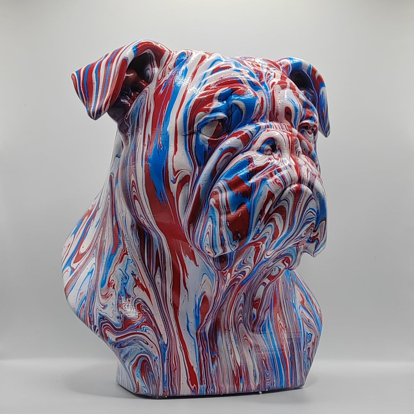 English Bulldog Head – Hand Painted