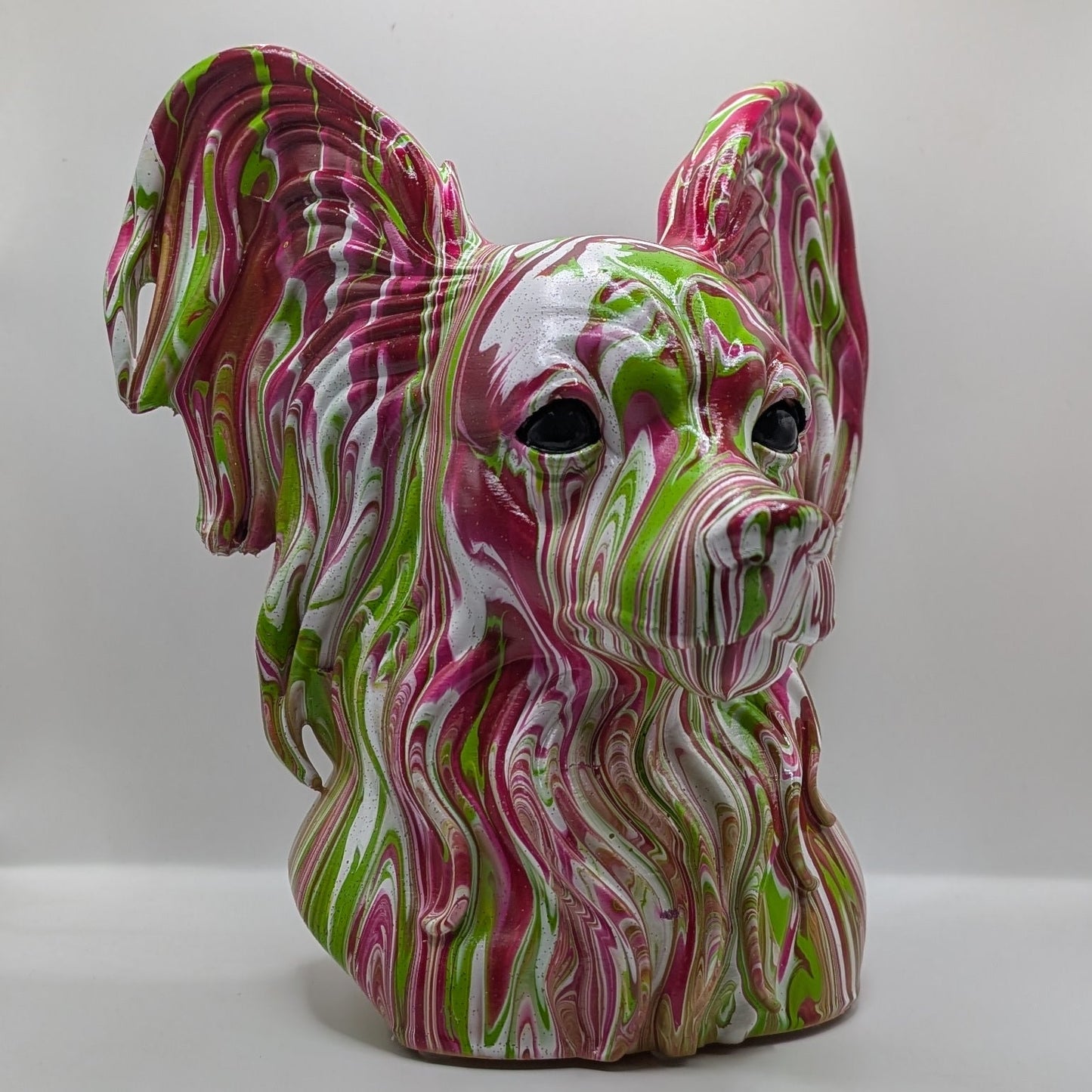 Papillon Head – Hand Painted