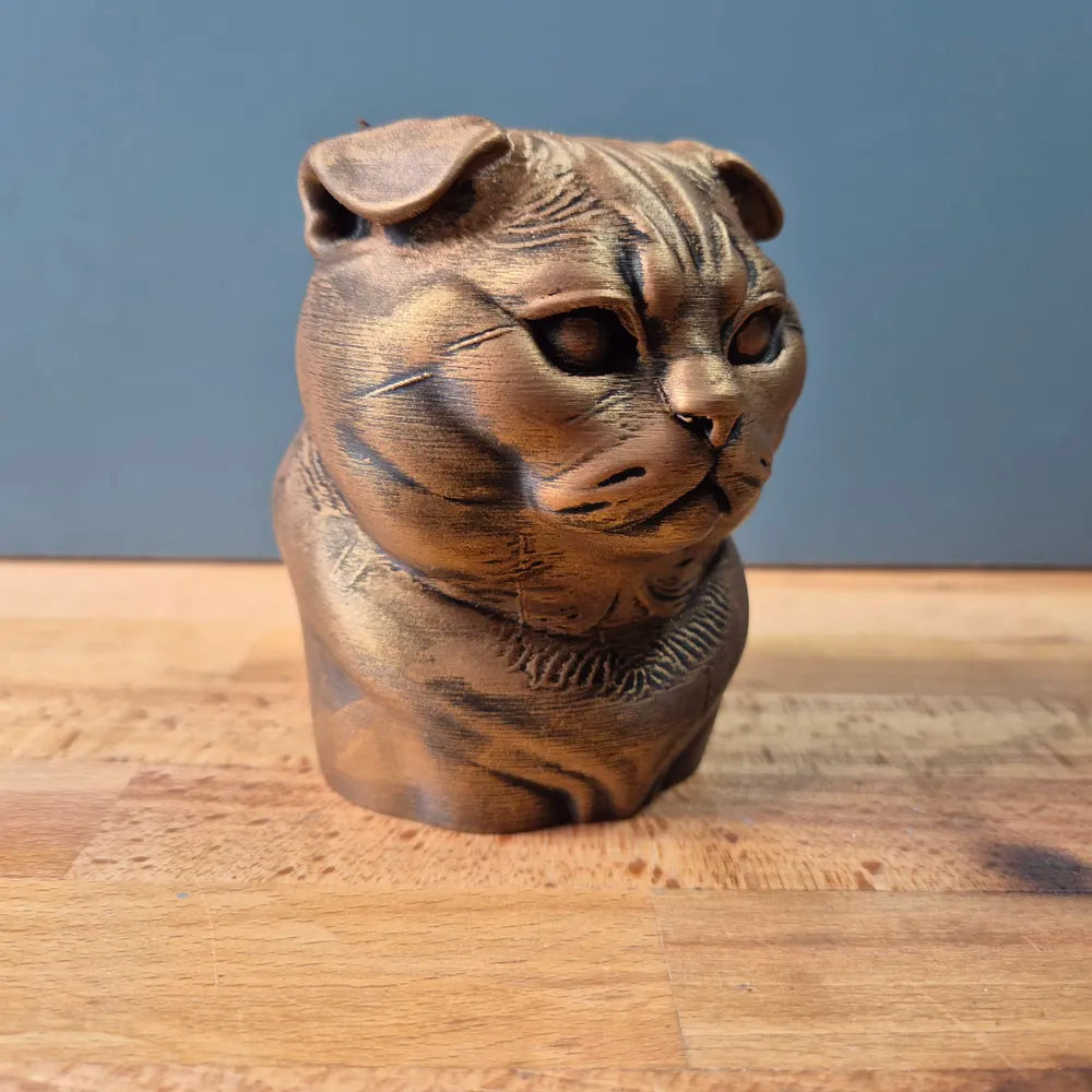Scottish Fold Cat Bust