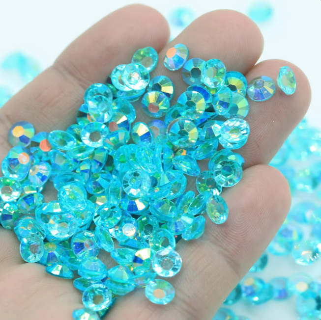 Aqua Blue Rhinestones 50g