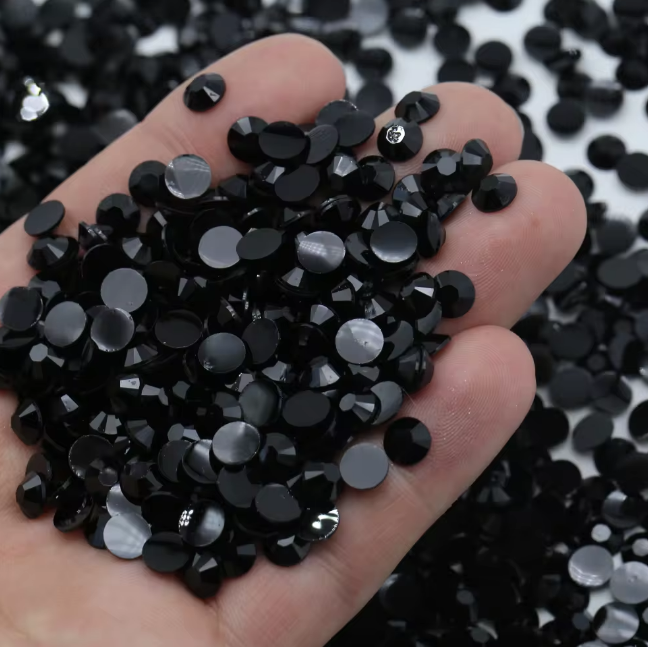 Jet Black Rhinestones 50g