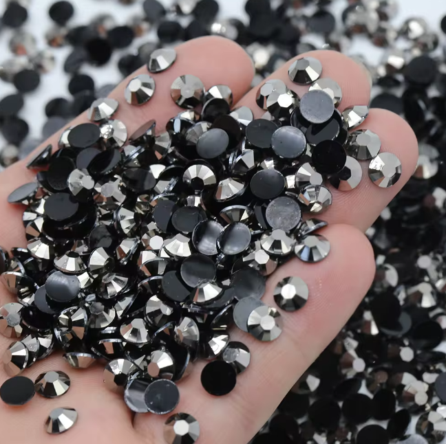 Gun Metal Grey Rhinestones 50g