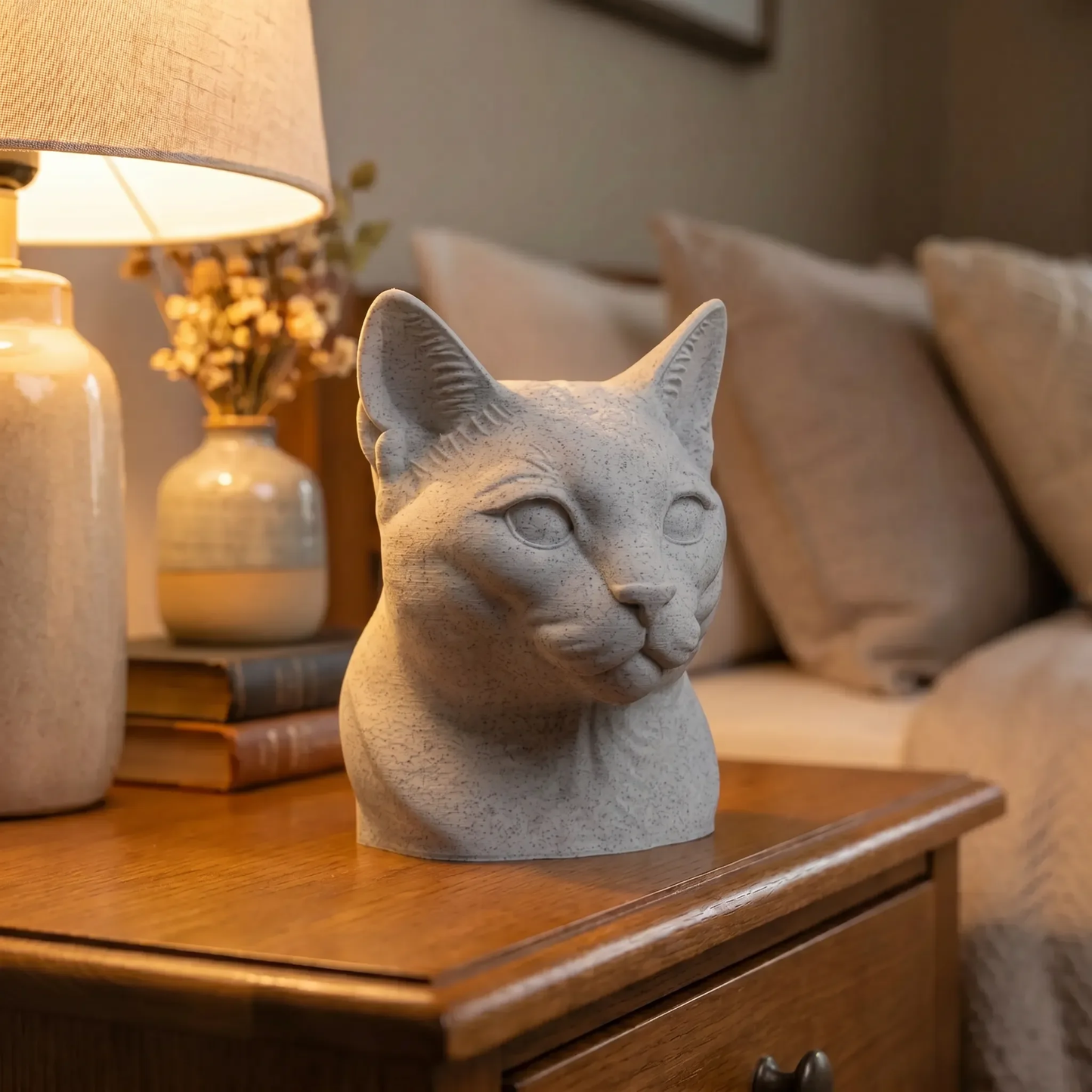 Cat Heads - Stone Style Heads