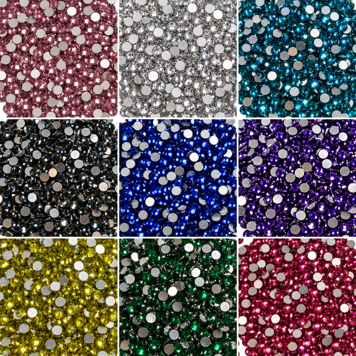 10,000 Rhinestones - 3mm Resin Flatback