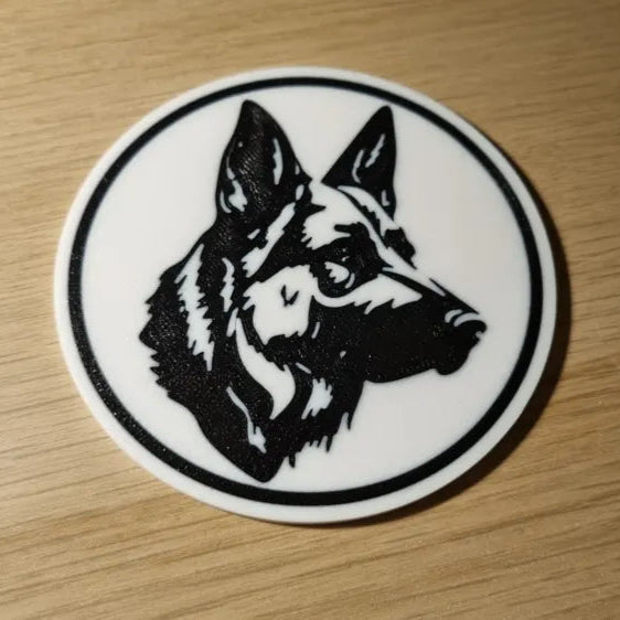 x4 Dog Coaster Set & Holder
