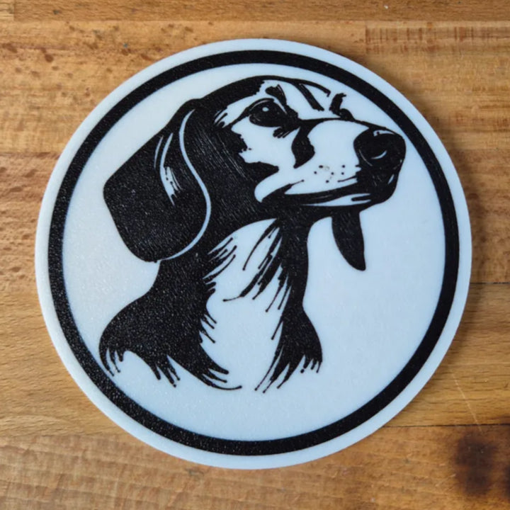 x4 Dog Coaster Set & Holder